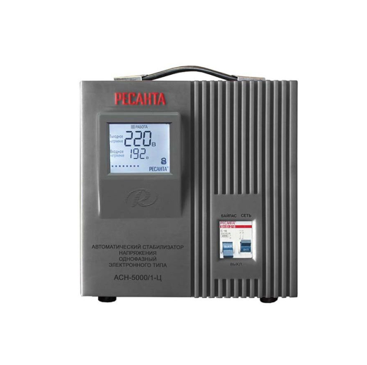 Стабилизатор напряжения (до 5 кВт) Ресанта АСН 5000/1-Ц Стабилизатор напряжения (до 5 кВт) Ресанта АСН 5000/1-Ц