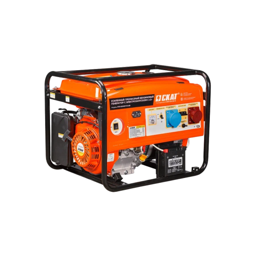 Генератор Скат УГБ-6000ЕT (6.5 кВт / 6 кВт , 220В, 380В) бензиновый Генератор Скат УГБ-6000ЕT (6.5 кВт / 6 кВт , 220В, 380В) бензиновый