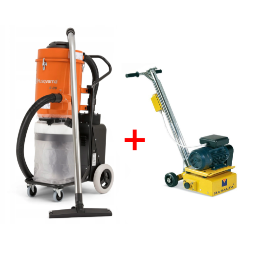 Фрезеровальная машина (фрезер) по бетону MASALTA MC8E + Пылесос строительный Husqvarna S 26